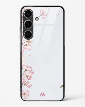 Pastel Flowers on Marble Glass Case Phone Cover (Samsung)