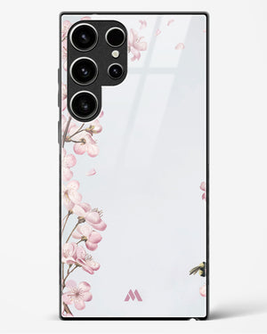 Pastel Flowers on Marble Glass Case Phone Cover (Samsung)