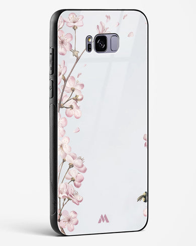 Pastel Flowers on Marble Glass Case Phone Cover (Samsung)