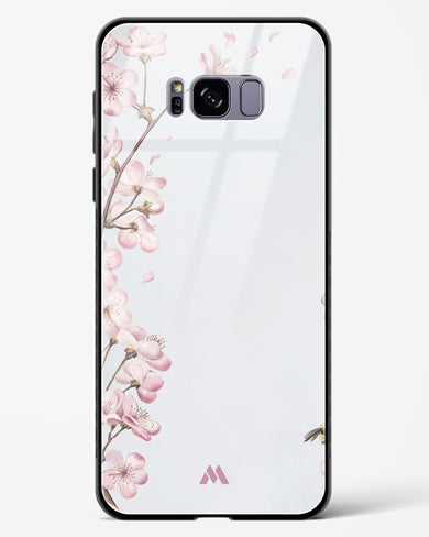 Pastel Flowers on Marble Glass Case Phone Cover (Samsung)