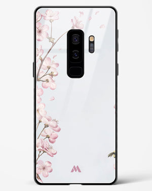 Pastel Flowers on Marble Glass Case Phone Cover (Samsung)
