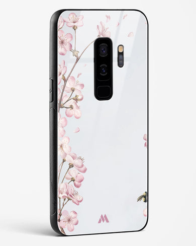 Pastel Flowers on Marble Glass Case Phone Cover (Samsung)