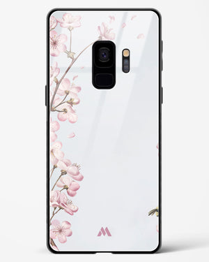 Pastel Flowers on Marble Glass Case Phone Cover (Samsung)