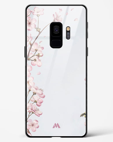 Pastel Flowers on Marble Glass Case Phone Cover (Samsung)