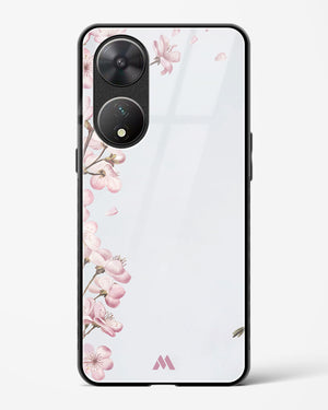 Pastel Flowers on Marble Glass Case Phone Cover (Vivo)