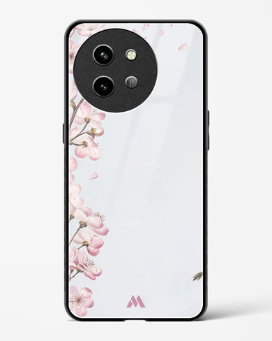 Pastel Flowers on Marble Glass Case Phone Cover (Vivo)