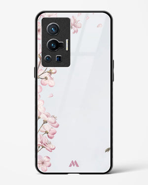 Pastel Flowers on Marble Glass Case Phone Cover (Vivo)