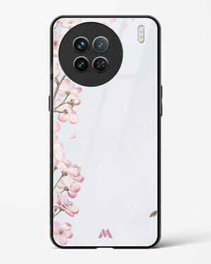 Pastel Flowers on Marble Glass Case Phone Cover-(Vivo)