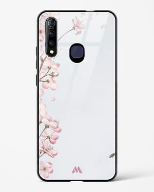 Pastel Flowers on Marble Glass Case Phone Cover (Vivo)