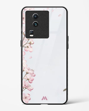 Pastel Flowers on Marble Glass Case Phone Cover (Vivo)
