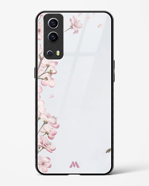 Pastel Flowers on Marble Glass Case Phone Cover (Vivo)