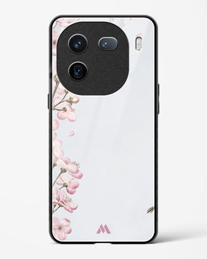 Pastel Flowers on Marble Glass Case Phone Cover (Vivo)