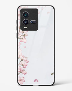 Pastel Flowers on Marble Glass Case Phone Cover (Vivo)