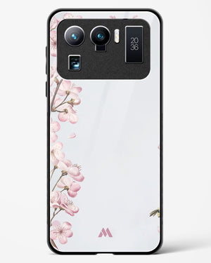 Pastel Flowers on Marble Glass Case Phone Cover-(Xiaomi)