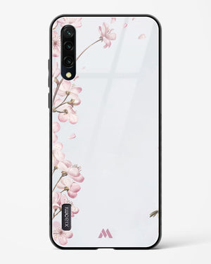 Pastel Flowers on Marble Glass Case Phone Cover-(Xiaomi)