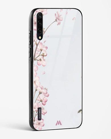 Pastel Flowers on Marble Glass Case Phone Cover (Xiaomi)