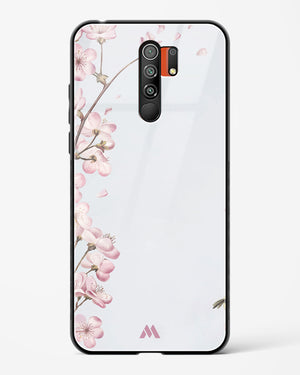 Pastel Flowers on Marble Glass Case Phone Cover-(Xiaomi)