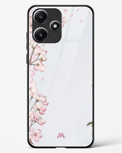 Pastel Flowers on Marble Glass Case Phone Cover-(Xiaomi)