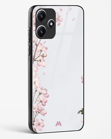 Pastel Flowers on Marble Glass Case Phone Cover-(Xiaomi)