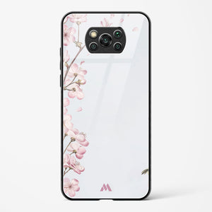 Pastel Flowers on Marble Glass Case Phone Cover-(Xiaomi)