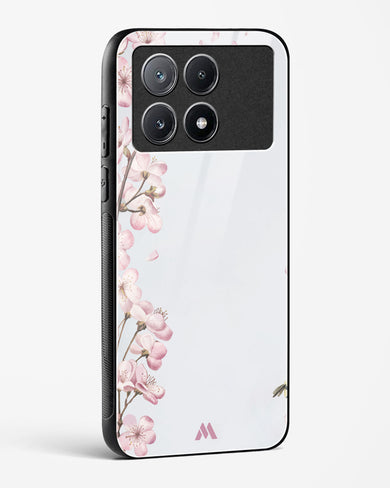 Pastel Flowers on Marble Glass Case Phone Cover (Xiaomi)