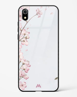 Pastel Flowers on Marble Glass Case Phone Cover-(Xiaomi)