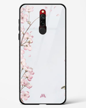 Pastel Flowers on Marble Glass Case Phone Cover-(Xiaomi)