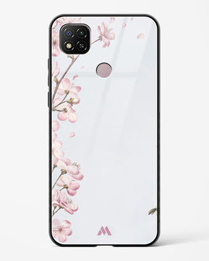 Pastel Flowers on Marble Glass Case Phone Cover-(Xiaomi)