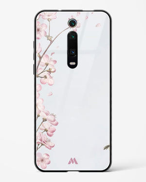 Pastel Flowers on Marble Glass Case Phone Cover-(Xiaomi)