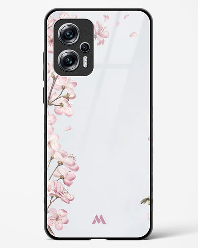 Pastel Flowers on Marble Glass Case Phone Cover (Xiaomi)