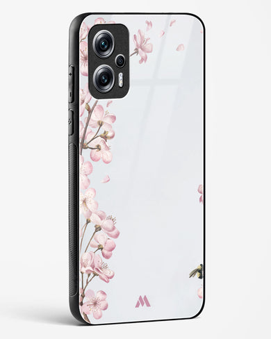 Pastel Flowers on Marble Glass Case Phone Cover-(Xiaomi)