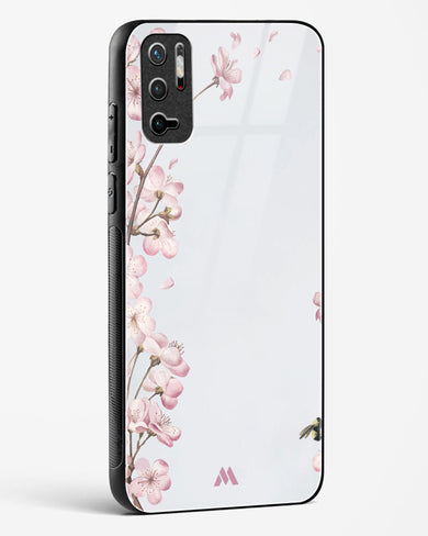 Pastel Flowers on Marble Glass Case Phone Cover-(Xiaomi)