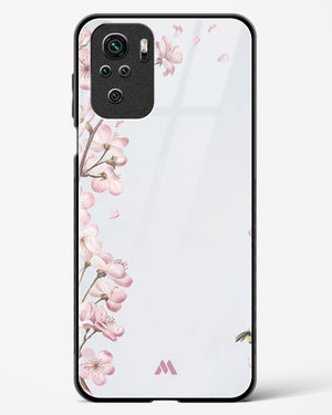 Pastel Flowers on Marble Glass Case Phone Cover-(Xiaomi)