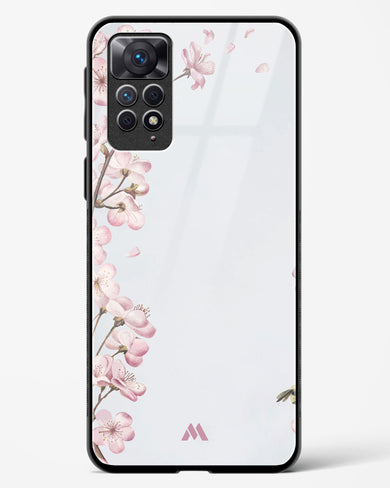 Pastel Flowers on Marble Glass Case Phone Cover-(Xiaomi)