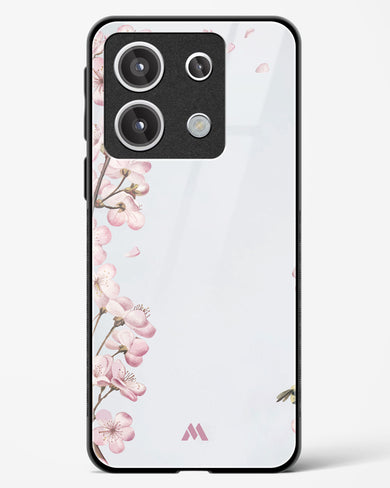 Pastel Flowers on Marble Glass Case Phone Cover-(Xiaomi)