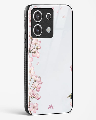 Pastel Flowers on Marble Glass Case Phone Cover-(Xiaomi)