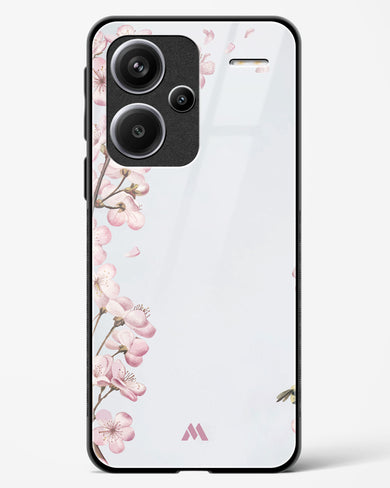 Pastel Flowers on Marble Glass Case Phone Cover-(Xiaomi)