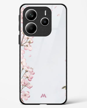 Pastel Flowers on Marble Glass Case Phone Cover (Xiaomi)