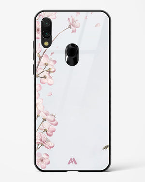 Pastel Flowers on Marble Glass Case Phone Cover-(Xiaomi)