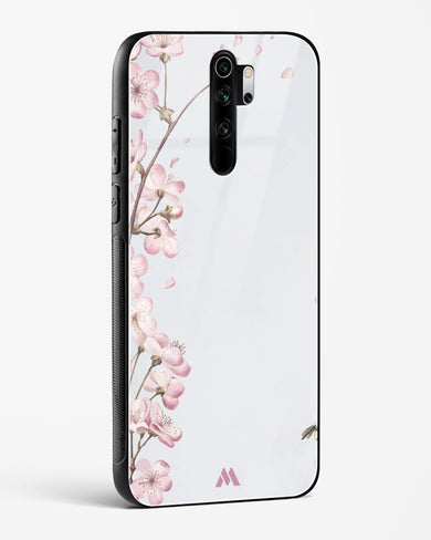 Pastel Flowers on Marble Glass Case Phone Cover-(Xiaomi)