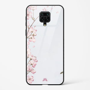 Pastel Flowers on Marble Glass Case Phone Cover-(Xiaomi)