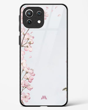 Pastel Flowers on Marble Glass Case Phone Cover-(Xiaomi)