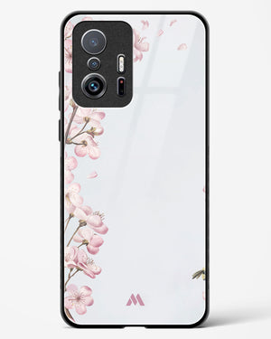 Pastel Flowers on Marble Glass Case Phone Cover-(Xiaomi)