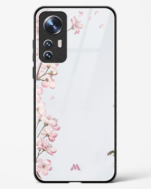 Pastel Flowers on Marble Glass Case Phone Cover-(Xiaomi)