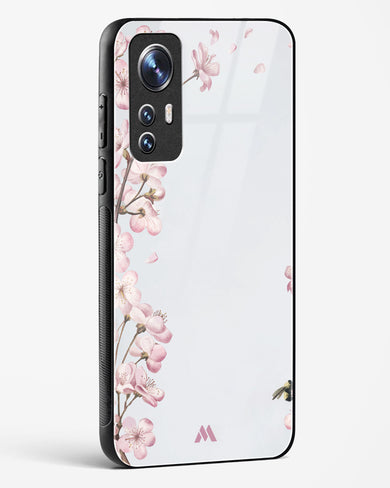 Pastel Flowers on Marble Glass Case Phone Cover (Xiaomi)
