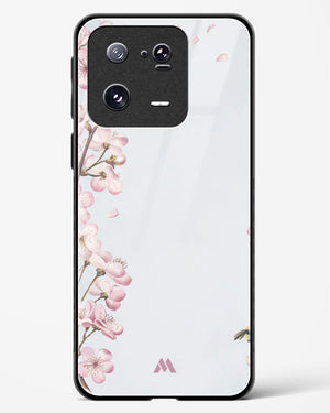 Pastel Flowers on Marble Glass Case Phone Cover-(Xiaomi)