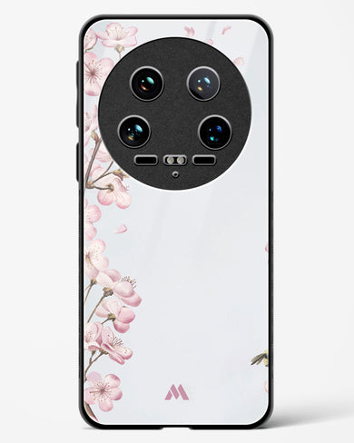 Pastel Flowers on Marble Glass Case Phone Cover-(Xiaomi)