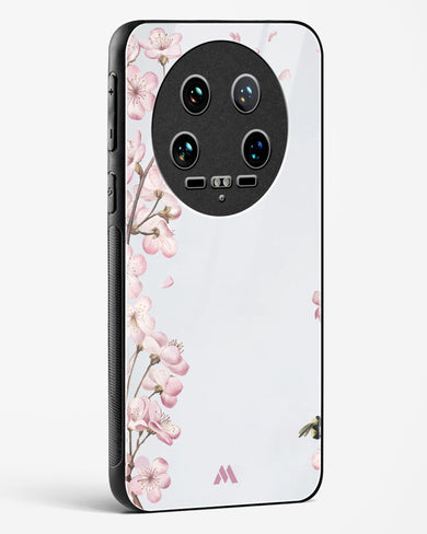 Pastel Flowers on Marble Glass Case Phone Cover-(Xiaomi)