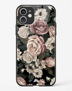 Floral Midnight Bouquet Glass Case Phone Cover-(Apple)