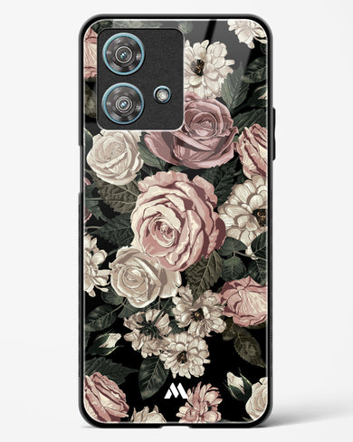 Floral Midnight Bouquet Glass Case Phone Cover-(Motorola)